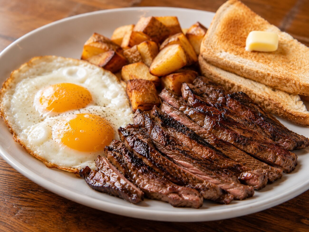 Marinated Skirt Steak and Eggs
